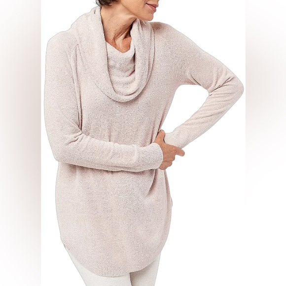 Barefoot Dreams Tops - Barefoot Dreams Cozy Chic Ultra Lite Coastal Cowl Neck Tunic in Rose Bud Size S